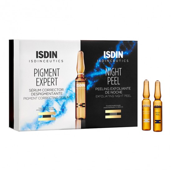 Isdin isdinceutics day & night routine anti-tâches 2x10 ampoules