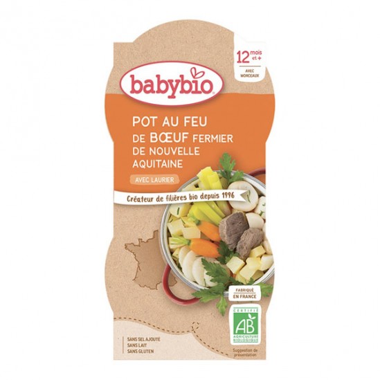 Babybio pot au feu de boeuf bols 2x200g