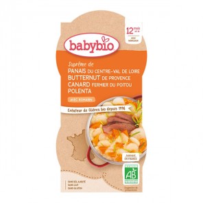 Babybio panais buternut canard polenta bols 2x200g