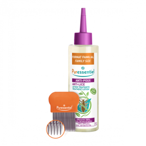 Puressentiel anti-poux lotion traitante lot de 2x100ml + peigne
