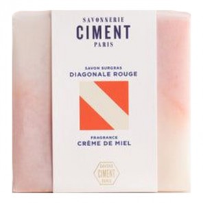 Ciment savon surgras diagonale rouge crème de miel 100g