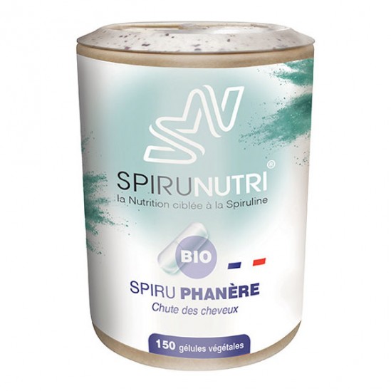 Spiru phanère bio chute des cheveux 150 gélules