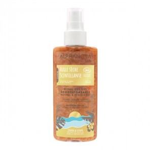 Alphanova huile sèche scintillante après-soleil au monoï de tahiti 125ml