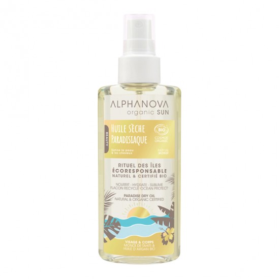 Alphanova huile sèche paradisiaque après-soleil au monoï de Tahiti 125ml