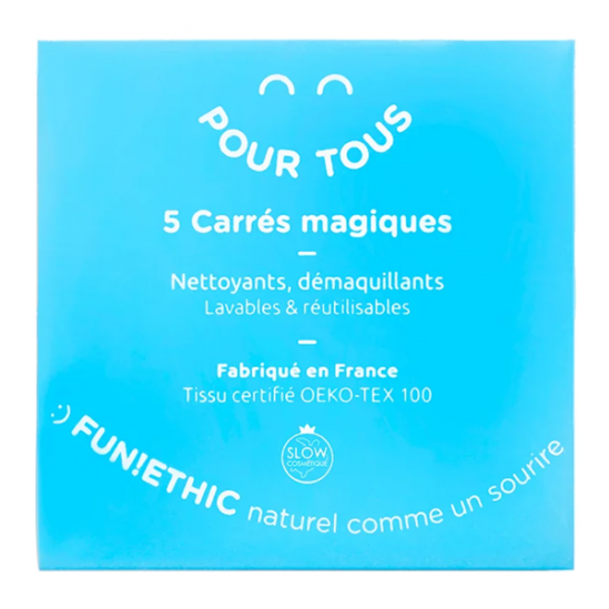 Fun'ethic lingettes démaquillantes 5 carrés magiques