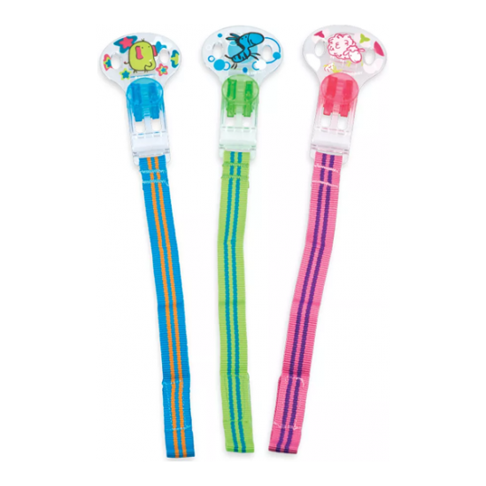 Nuby attache-sucette avec velcro pour sucettes à anneaux