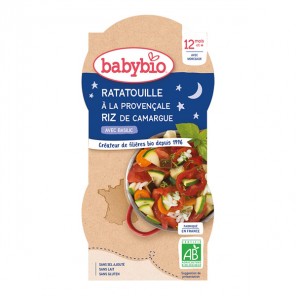 Babybio ratatouille riz basilic 12 mois et+ 2x200g