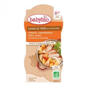 Babybio pomme de terre tomate champignon veau fermier 2x200g