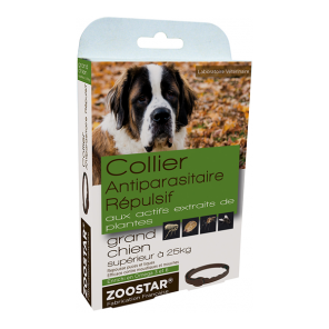 Zoostar collier antiparasitaire répulsif chien +25kg