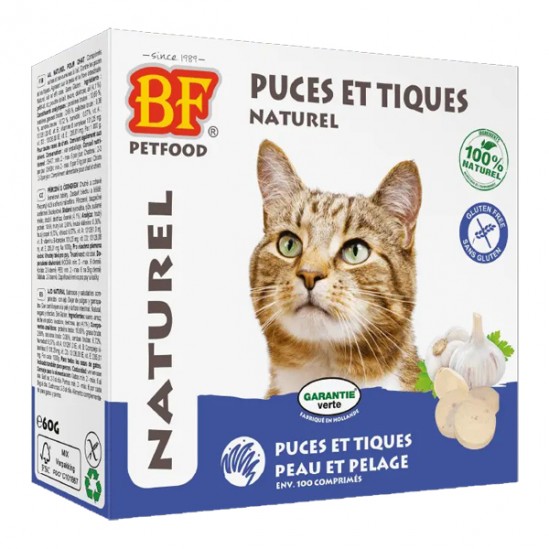Biofood anti-puces et tiques naturel chat 100 comprimés