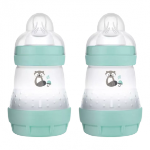 MAM Easy Start 2 biberons anti-colique nature débit 1 aqua 160ml