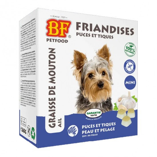 Biofood bonbons graisse de mouton à l'ail 80 pièces
