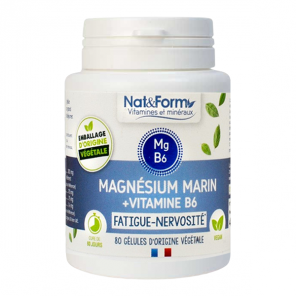 Nat&form magnésium marin + vitamine B6 80 gélules