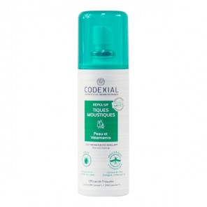 Codexial répulsif tiques moustiques peau et vêtements 75ml
