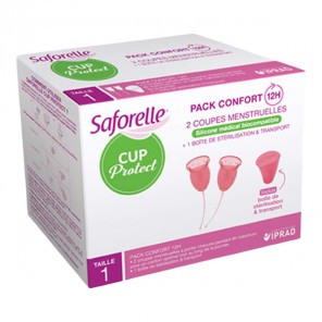 Saforelle cup protect 2 coupes menstruelles taille 1