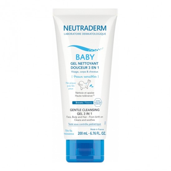 Neutraderm baby gel nettoyant douceur 3-en-1 - 200ml