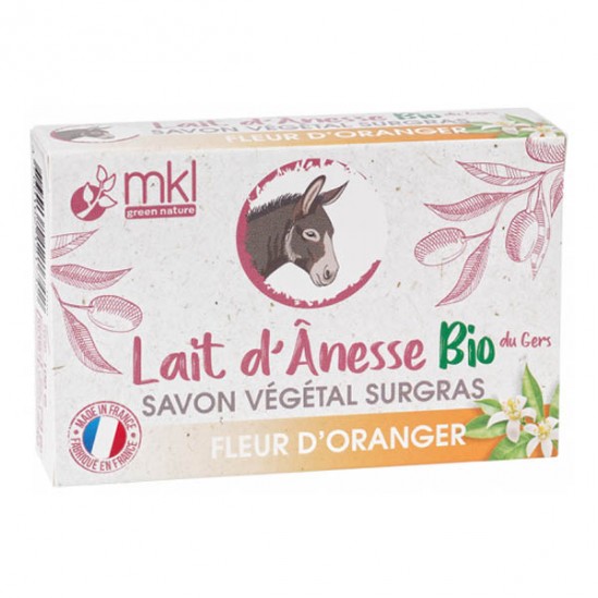 Mkl green nature lait d'ânesse savon végétal surgras aloe vera bio 100g