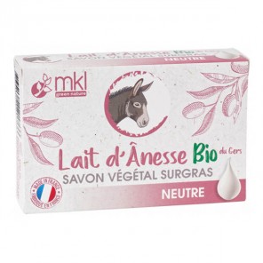 Mkl green nature lait d'ânesse savon végétal surgras miel bio 100g