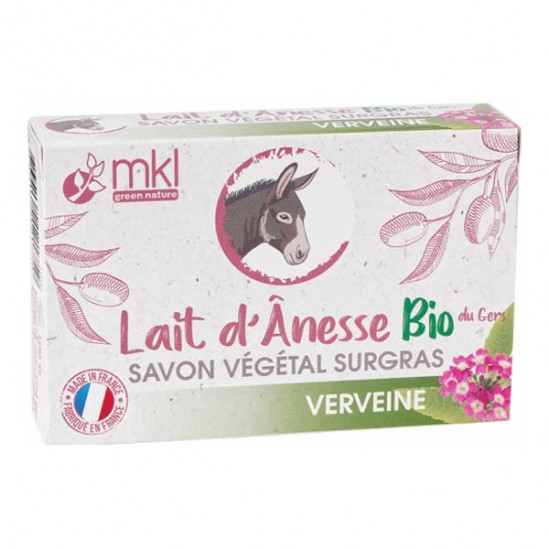 Mkl green nature lait d'ânesse savon végétal surgras miel bio 100g