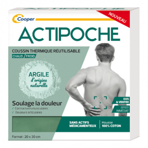 Cooper actipoche coussin thermique argile dos & ventre 20*30cm
