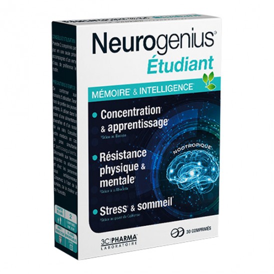 3C Pharma neurogenius étudiant 30 comprimés