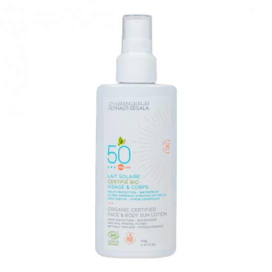 Haut Ségala spray solaire haute protection spf50 enfant et bébé 125g