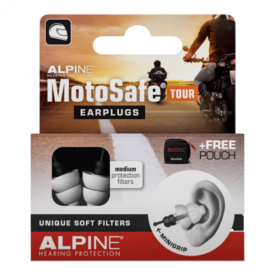 Alpine hearing protection bouchons d'oreilles moto safe tour