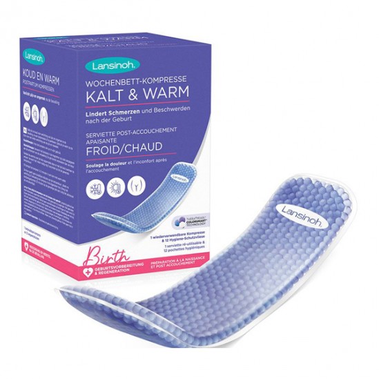 Lansinoh serviette post-accouchement apaisante froid/chaud 12 pièces