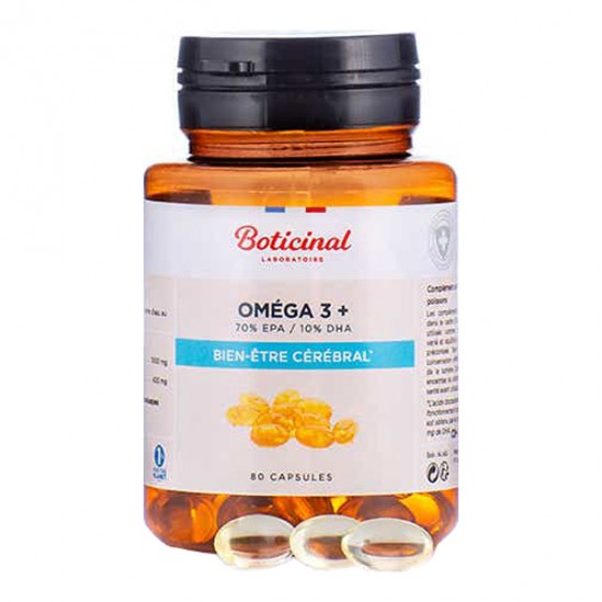 Boticinal oméga 3+ bien-être cérébral 80 capsules