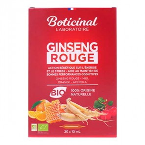 Boticinal ginseng rouge bio 20 ampoules 10ml