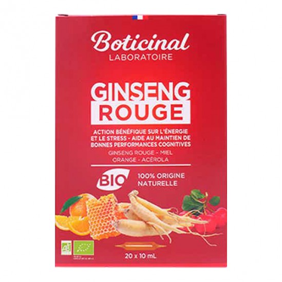 Boticinal ginseng rouge bio 20 ampoules 10ml