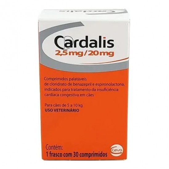Ceva cardalis 2,5mg/20mg 30 comprimés à croquer pour chiens
