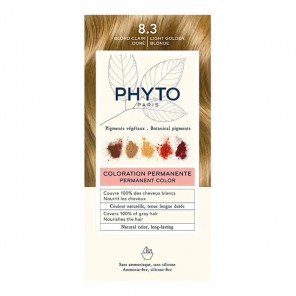 Phyto phytocolor coloration permanente 8.3 blond clair doré 112ml