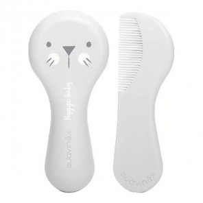 Suavinex set brosse et peigne blanc hygge