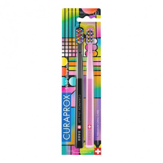 Curaprox Brosse à dents CS 5460 ultra soft duo édition disco