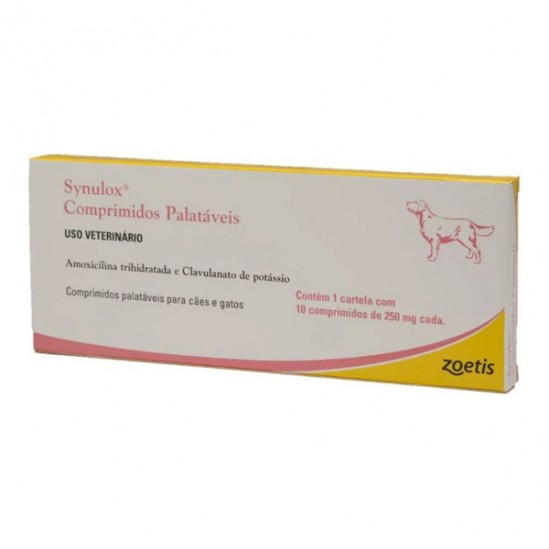 Zoetis Synulox 250mg comprimés appétents boîte de 10