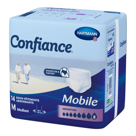 Paul Hartmann Confiance Mobile slip absorbant 8 gouttes M 14 sachets