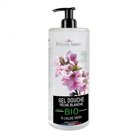 Helvetia Natura Gel douche aloe vera pêche blanche 1l