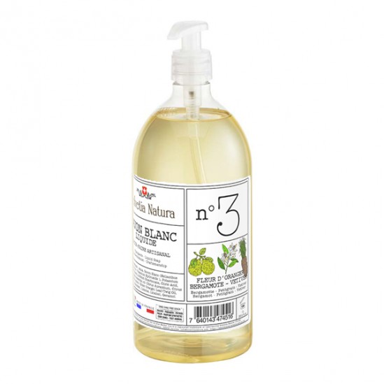 Helvetia Natura Savon liquide artisanal n°3 fleur d'oranger bergamote 1l