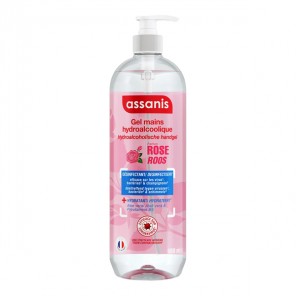 Assanis Gel mains hydroalcoolique rose 980ml