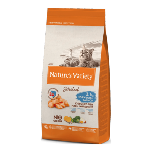 Nature´s Variety Selected saumon croquettes pour chat 7kg