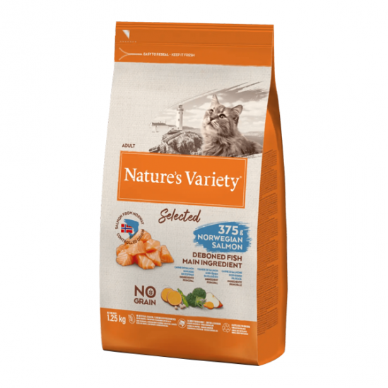 Nature´s Variety Selected saumon croquettes pour chat 1,25kg