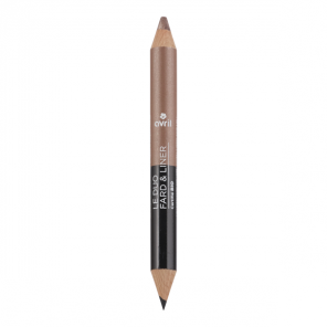 Avril Duo fard & liner bio noir charbon - taupe nacré