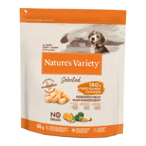 Nature´s Variety Selected poulet croquettes pour chien junior 600gr