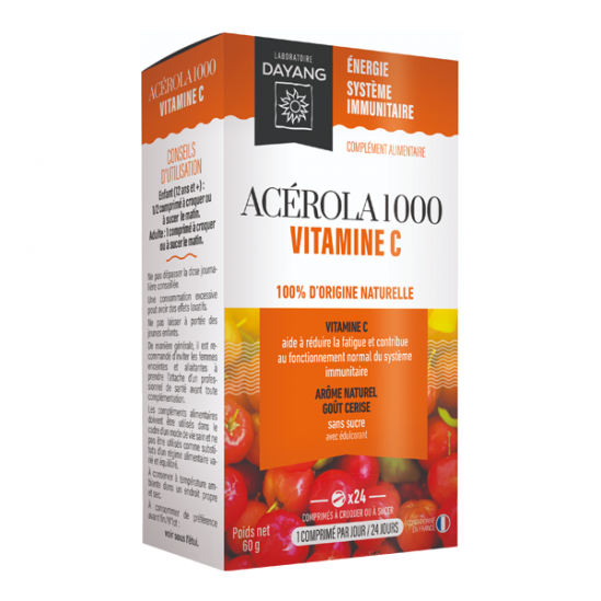 Dayang Acérola 1000 vitamine C 24 comprimés