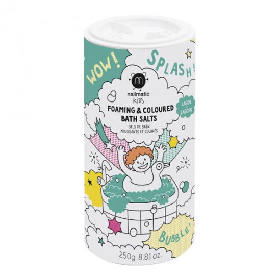 Nailmatic Kids Lagon sels de bain moussants colorés vert 250gr