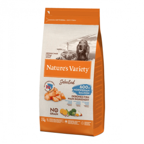 Nature´s Variety Selected medium maxi saumon pour chien adulte 10kg