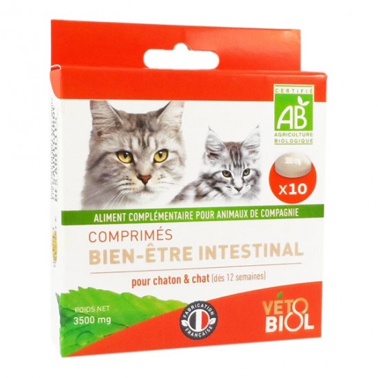 Vétobiol Comprimés hygiène intestinale chat & chaton