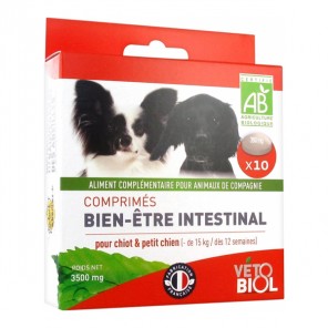 Vétobiol Comprimés bien-être intestinal purge chiot chien