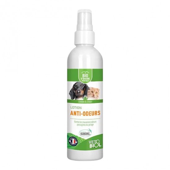 Vétobiol Lotion anti-odeurs bio chien & chat 240ml